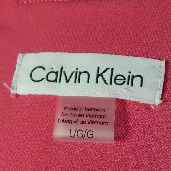 Calvin Klein Sleeveless Top Hot Pink Ruched Waist Blouse Sz Large NWOT - Picture 9 of 11